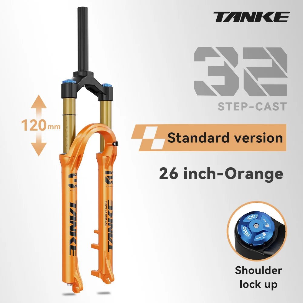 TANKE Adjustable 26/27.5/29 Inch Front Suspension Pneumatic Fork - The Wright Bikes