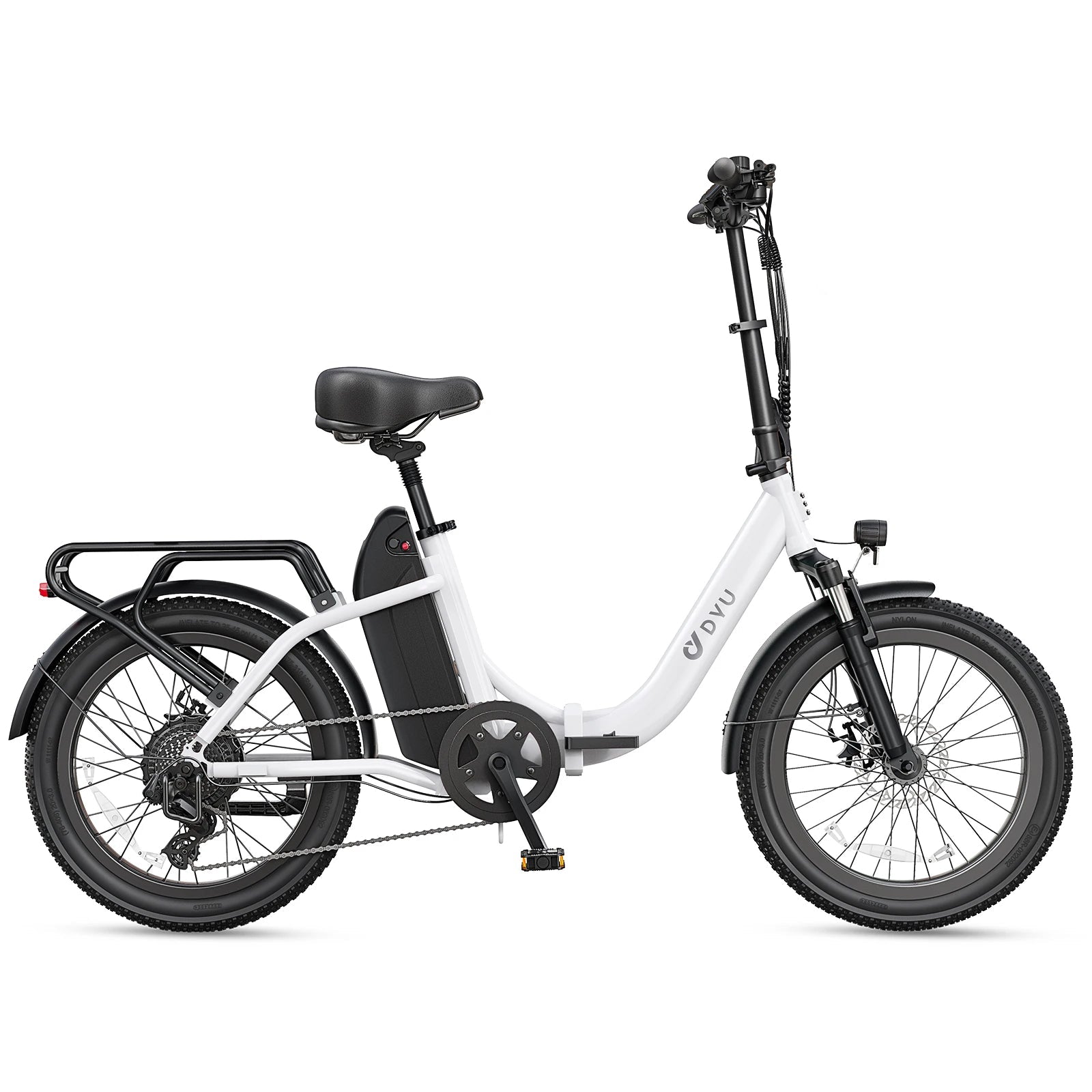 Bicicleta eléctrica de ciudad plegable de neumáticos anchos DYU C9 1000W 20 pulgadas