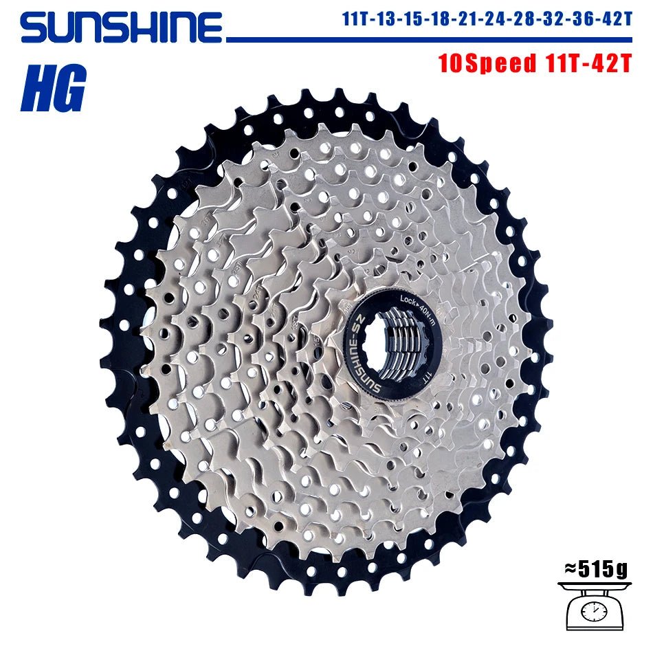 SUNSHINE Bicycle Cassette 8/9/10/11/12Speed Freewheel HG Structure Sprocket 32/36T/40T/42T/46T/50T/52T Flywheel For SHIMANO/SRAM - The Wright Bikes