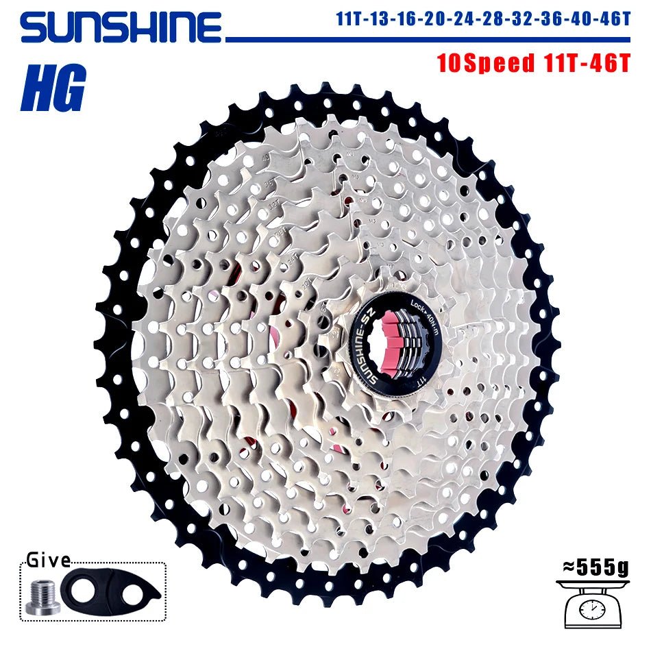 SUNSHINE Bicycle Cassette 8/9/10/11/12Speed Freewheel HG Structure Sprocket 32/36T/40T/42T/46T/50T/52T Flywheel For SHIMANO/SRAM - The Wright Bikes