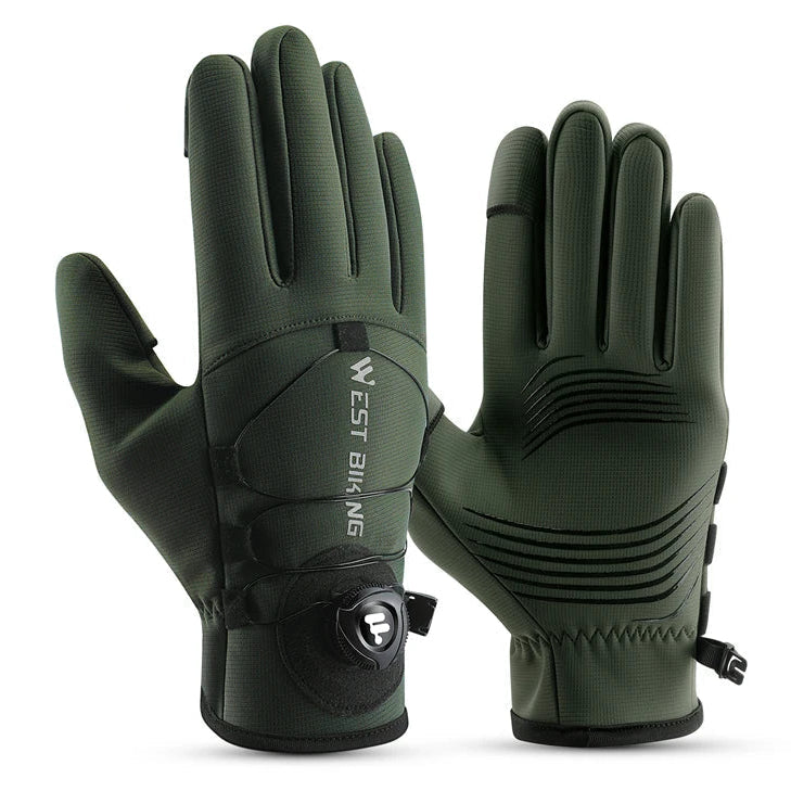 WEST BIKING Men's Waterproof Winter Thermal Cycling Gloves