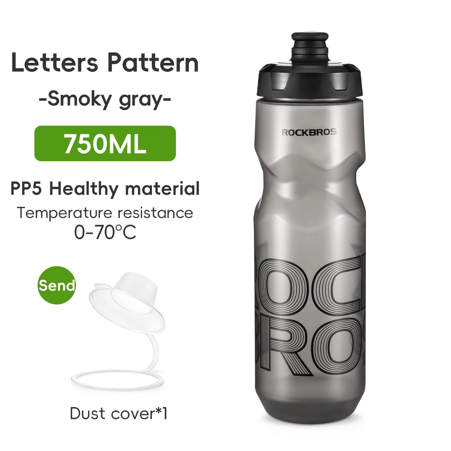 ROCKBROS 600/750ml Lightweight Sports Cycling Water Bottle - The Wright Bikes