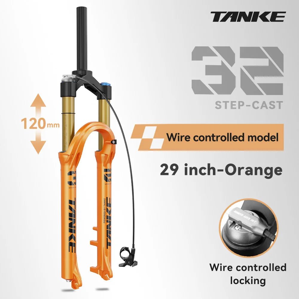 TANKE Adjustable 26/27.5/29 Inch Front Suspension Pneumatic Fork - The Wright Bikes