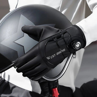 WEST BIKING Men's Waterproof Winter Thermal Cycling Gloves