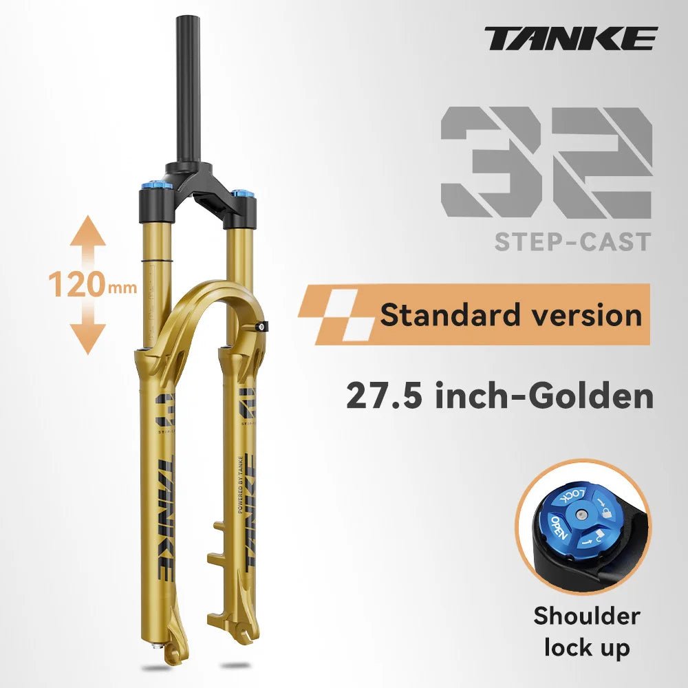TANKE Adjustable 26/27.5/29 Inch Front Suspension Pneumatic Fork - The Wright Bikes