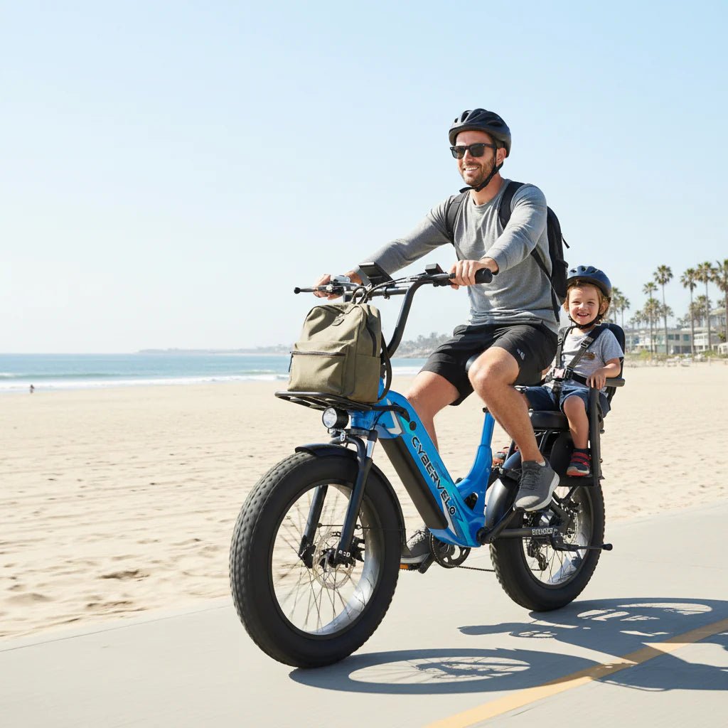 CYBERVELO EK12 750W 20" Fat Tire Cargo E - Bike - The Wright Bikes