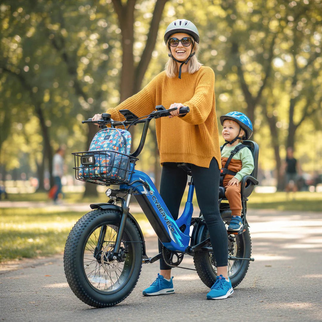 CYBERVELO EK12 750W 20" Fat Tire Cargo E - Bike - The Wright Bikes