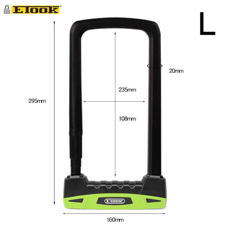 ETOOK Heavy Duty 20T Bicycle U - lock - The Wright Bikes