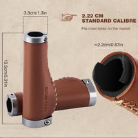 ROCKBROS Premium Leather Bicycle Handlebar Grip