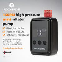 ROCKBROS 150 PSI Portable Pocket Bike Electric Air Pump image 6