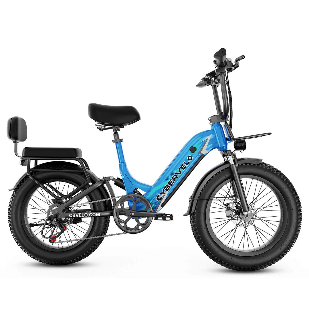 CYBERVELO EK12 750W 20" Fat Tire Cargo E - Bike - The Wright Bikes