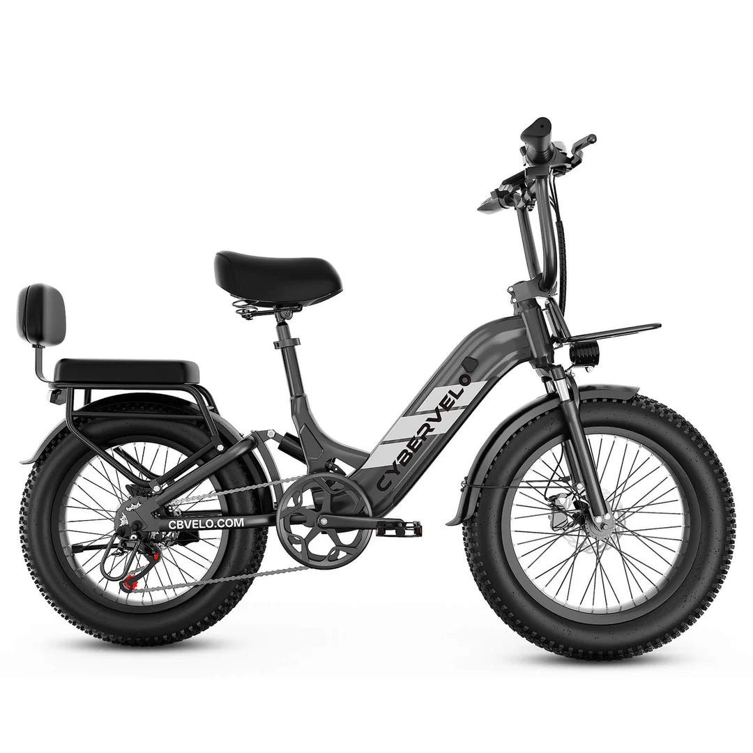 CYBERVELO EK12 750W 20" Fat Tire Cargo E - Bike - The Wright Bikes