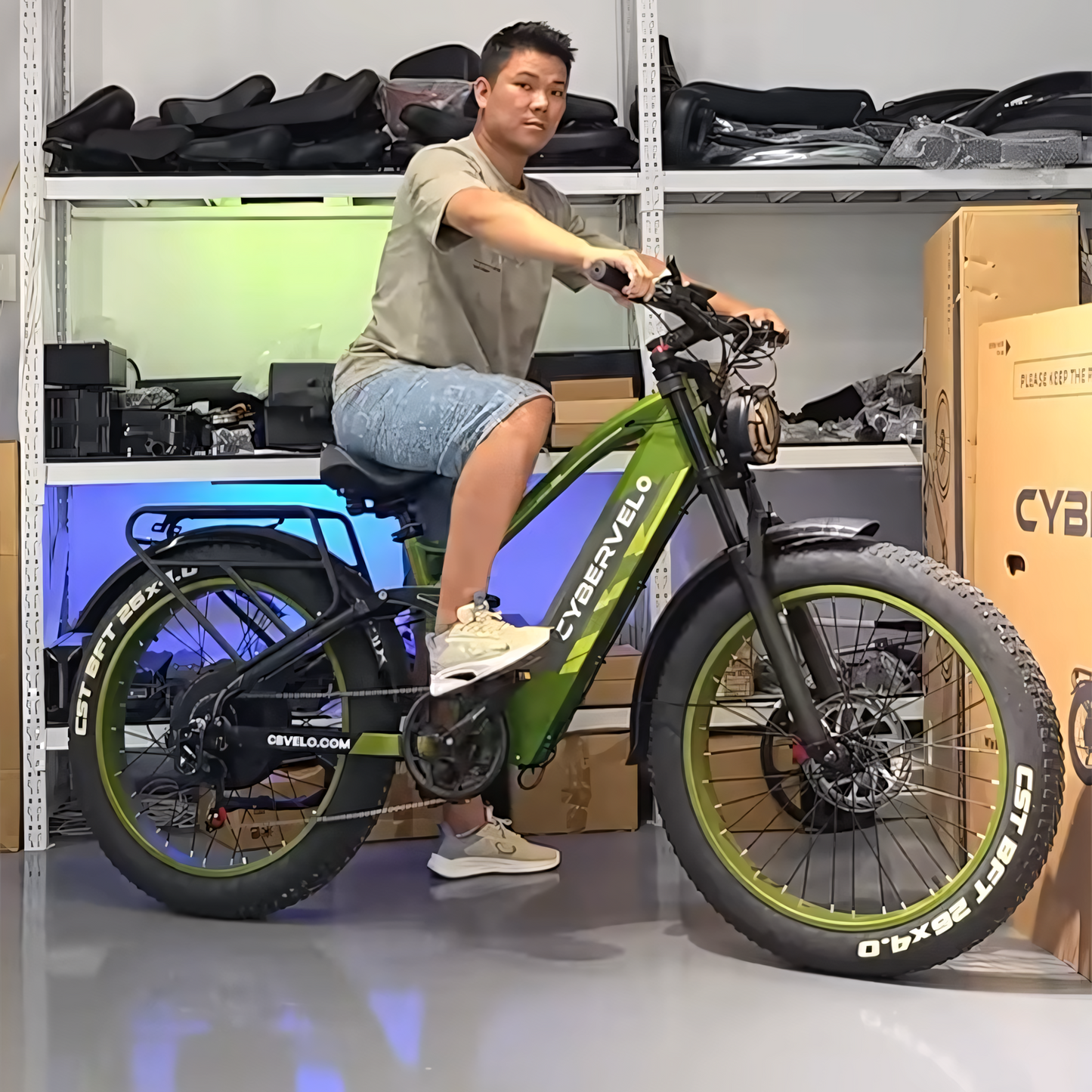 CYBERVELO EK9 5000W 7-Speed Fat Tire Mountain E-Bike