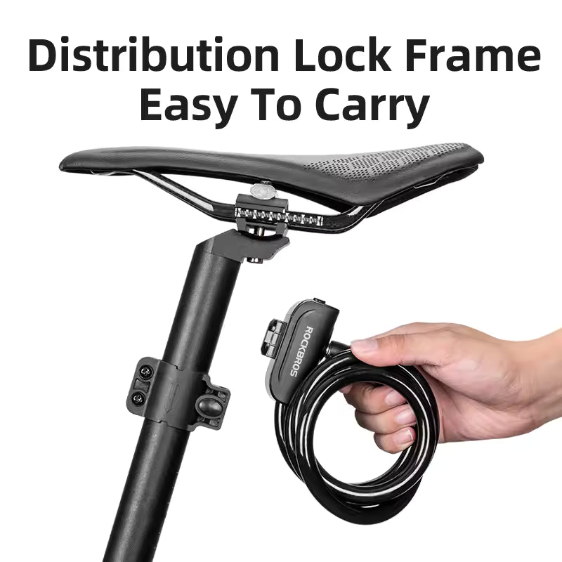 ROCKBROS Anti-Theft Portable Bicycle Cable Lock The Wright Bikes
