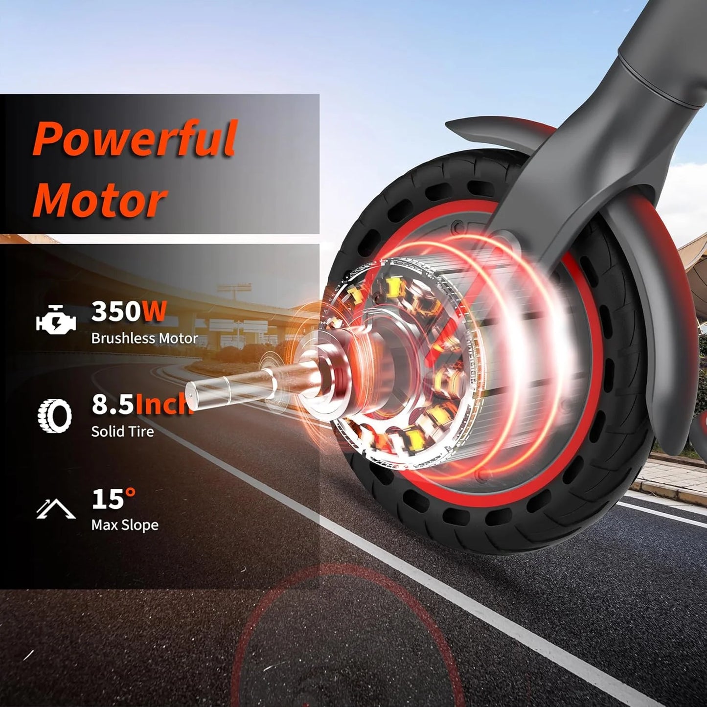 AOVOPRO ES80 350W 10.5Ah 19MPH Electric Scooter