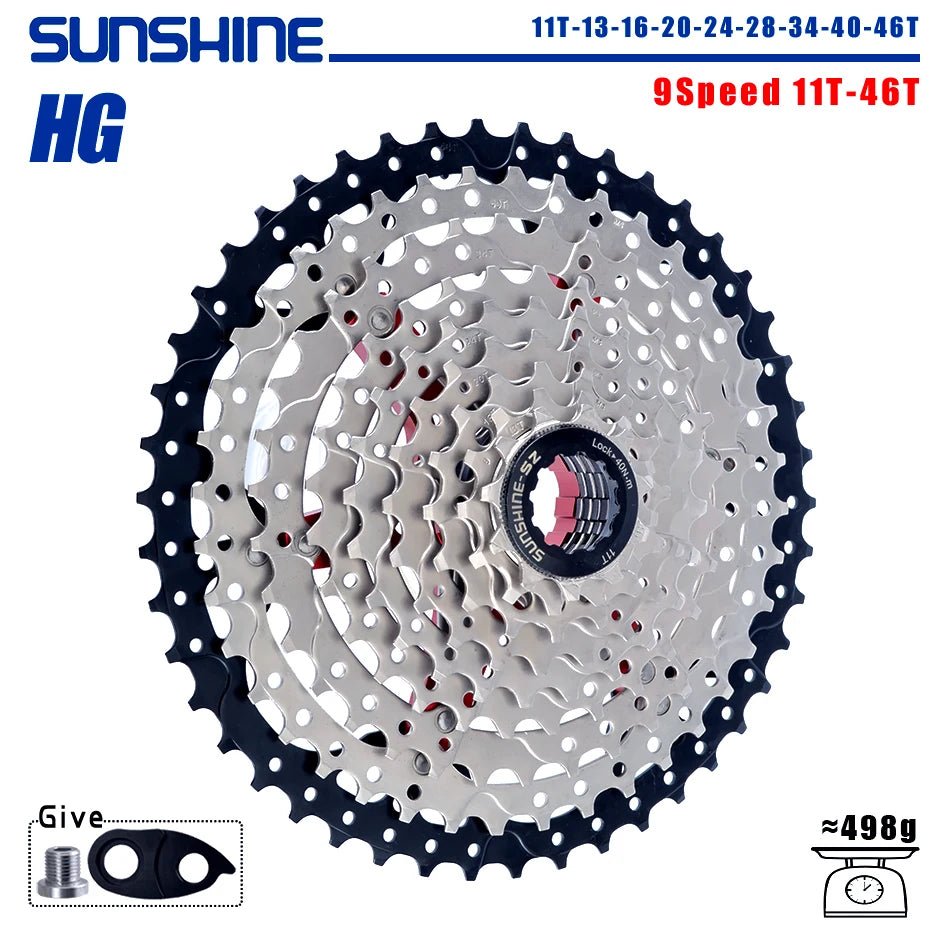 SUNSHINE Bicycle Cassette 8/9/10/11/12Speed Freewheel HG Structure Sprocket 32/36T/40T/42T/46T/50T/52T Flywheel For SHIMANO/SRAM - The Wright Bikes