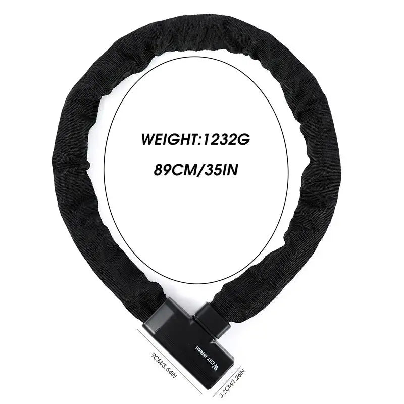 WEST BIKING MTB Anti - Theft Bicycle Chain Lock - The Wright Bikes