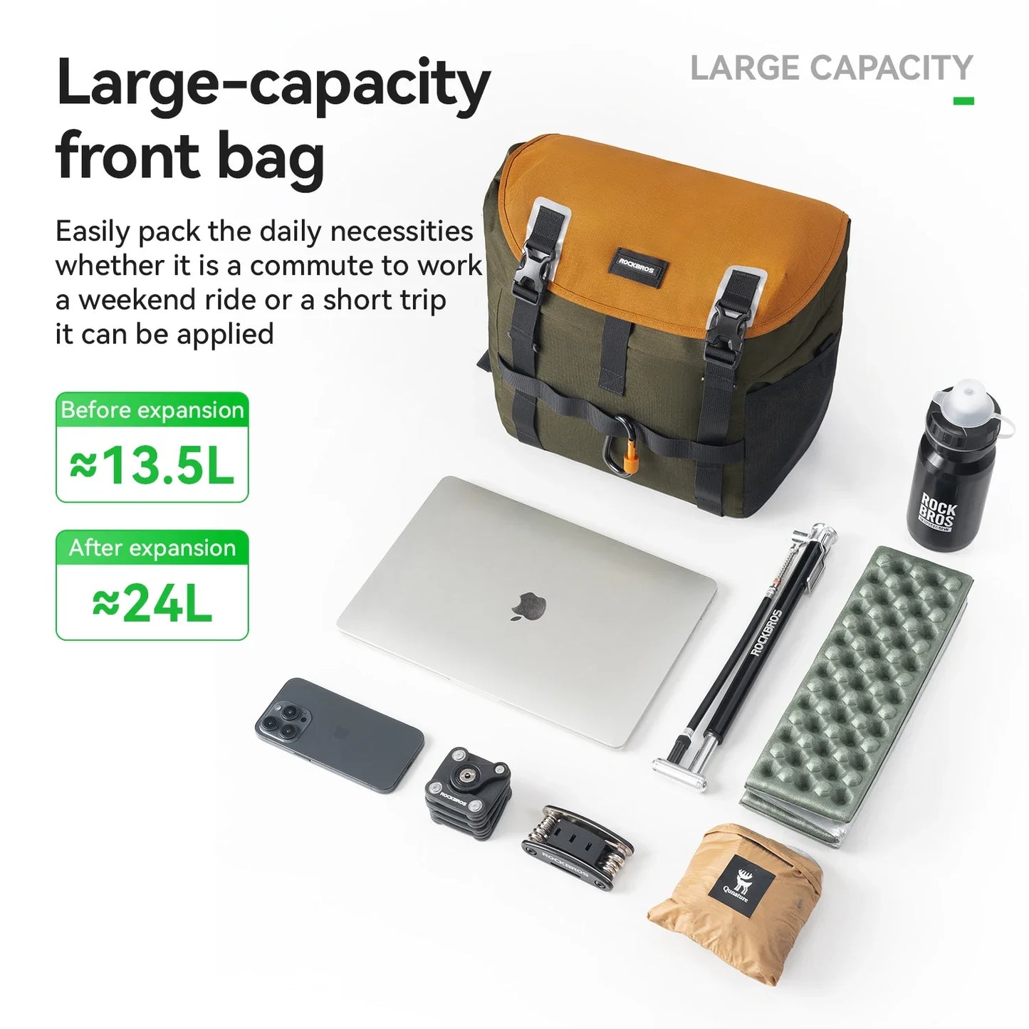 ROCKBROS 24L Waterproof Handlebar Bag - The Wright Bikes