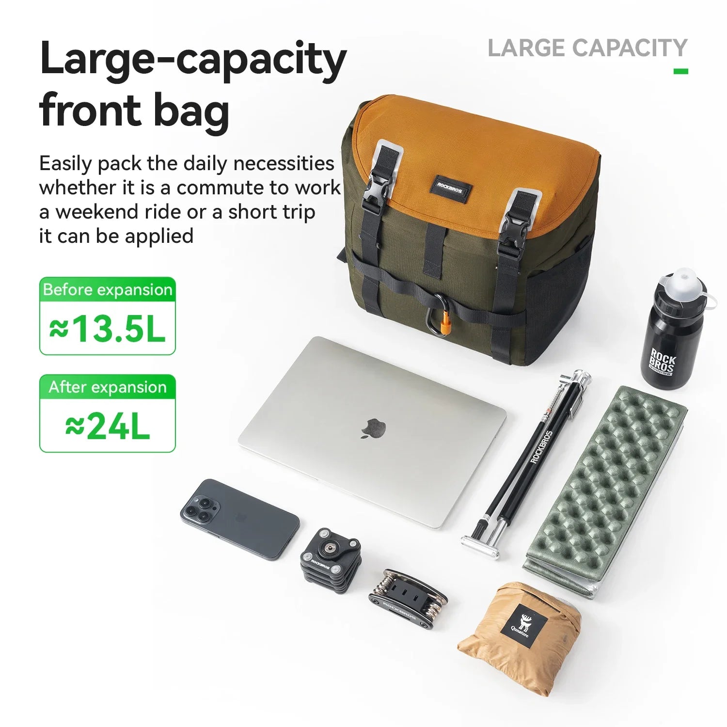 ROCKBROS 24L Waterproof Handlebar Bag - The Wright Bikes