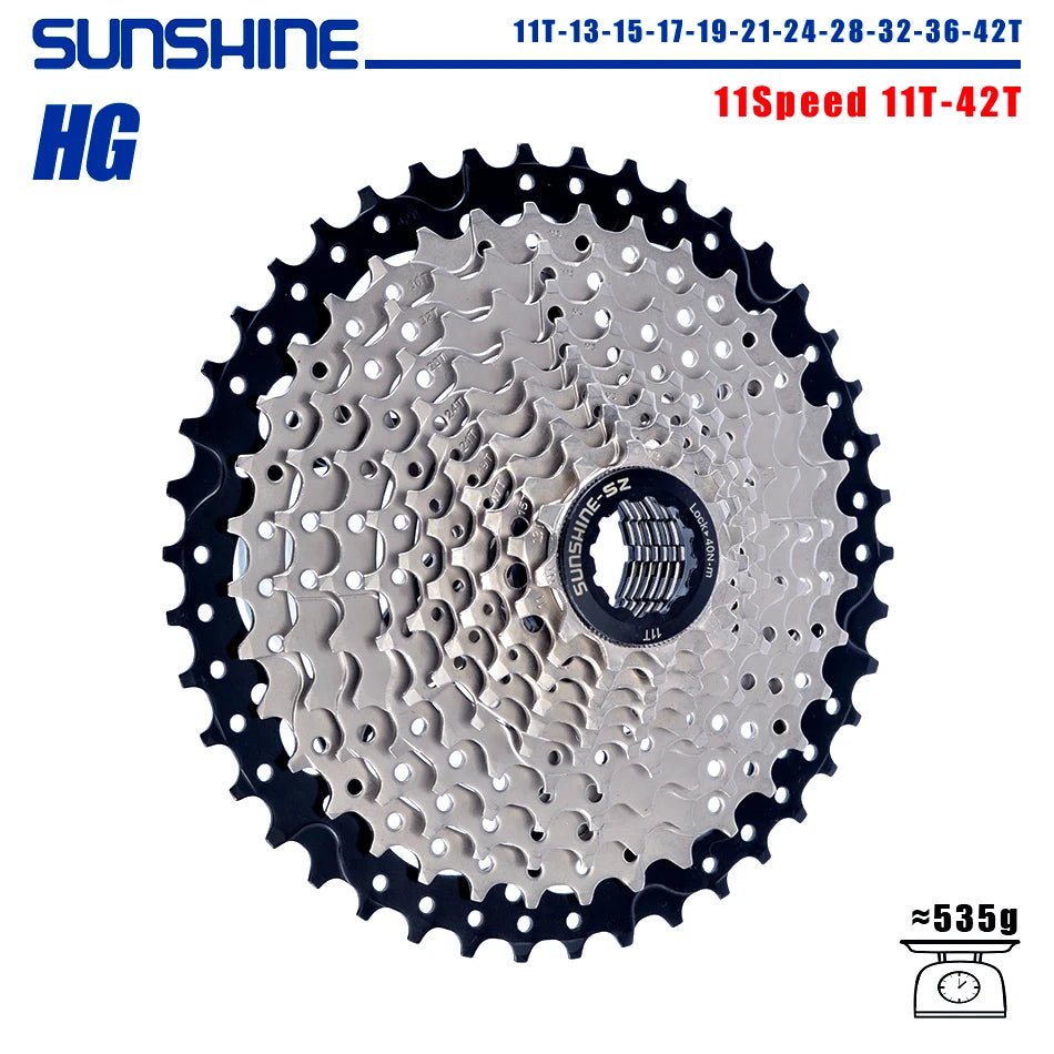 SUNSHINE Bicycle Cassette 8/9/10/11/12Speed Freewheel HG Structure Sprocket 32/36T/40T/42T/46T/50T/52T Flywheel For SHIMANO/SRAM - The Wright Bikes