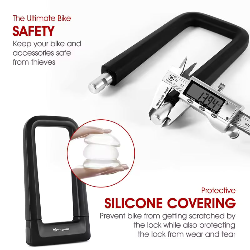 WEST BIKING Anti-Theft Bicycle U-Lock The Wright Bikes