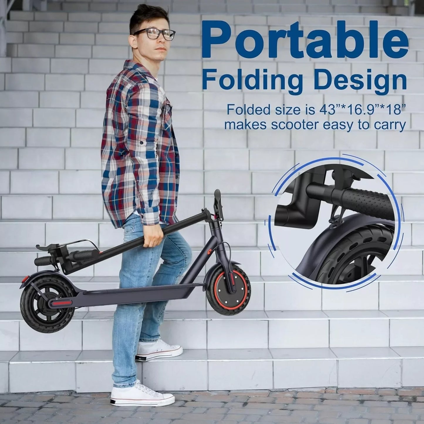 LADPED LP60 350W 5.2AH 19MPH Folding Electric Scooter