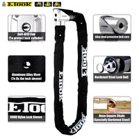 ETOOK Heavy Duty Bicycle Chain Lock