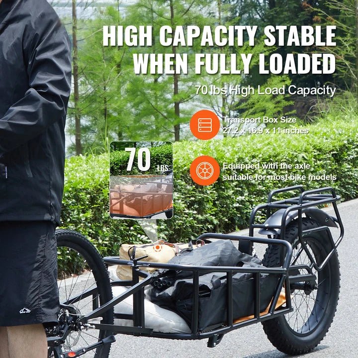 VEVOR Heavy - Duty 20" Bike Cargo Trailer - The Wright Bikes