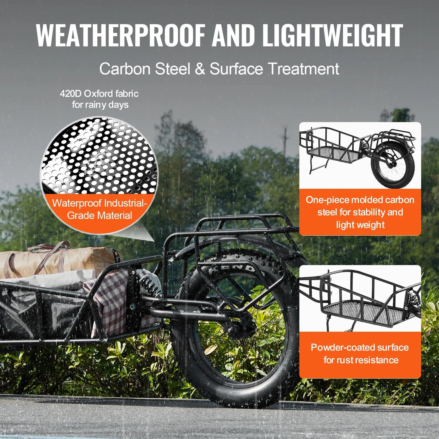 VEVOR Heavy - Duty 20" Bike Cargo Trailer - The Wright Bikes