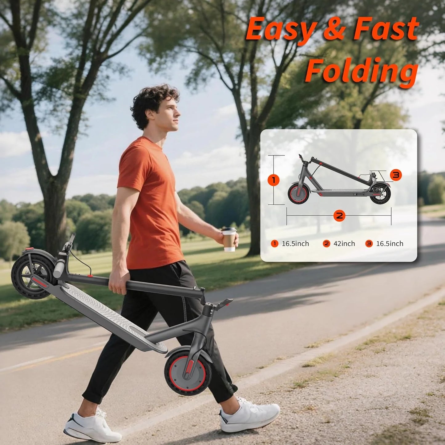 AOVOPRO ES80 350W 10.5Ah 19MPH Electric Scooter