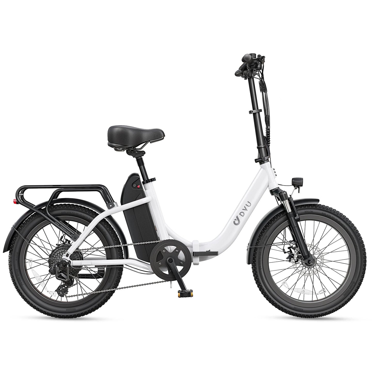 Bicicleta eléctrica de ciudad plegable de neumáticos anchos DYU C9 1000W 20 pulgadas
