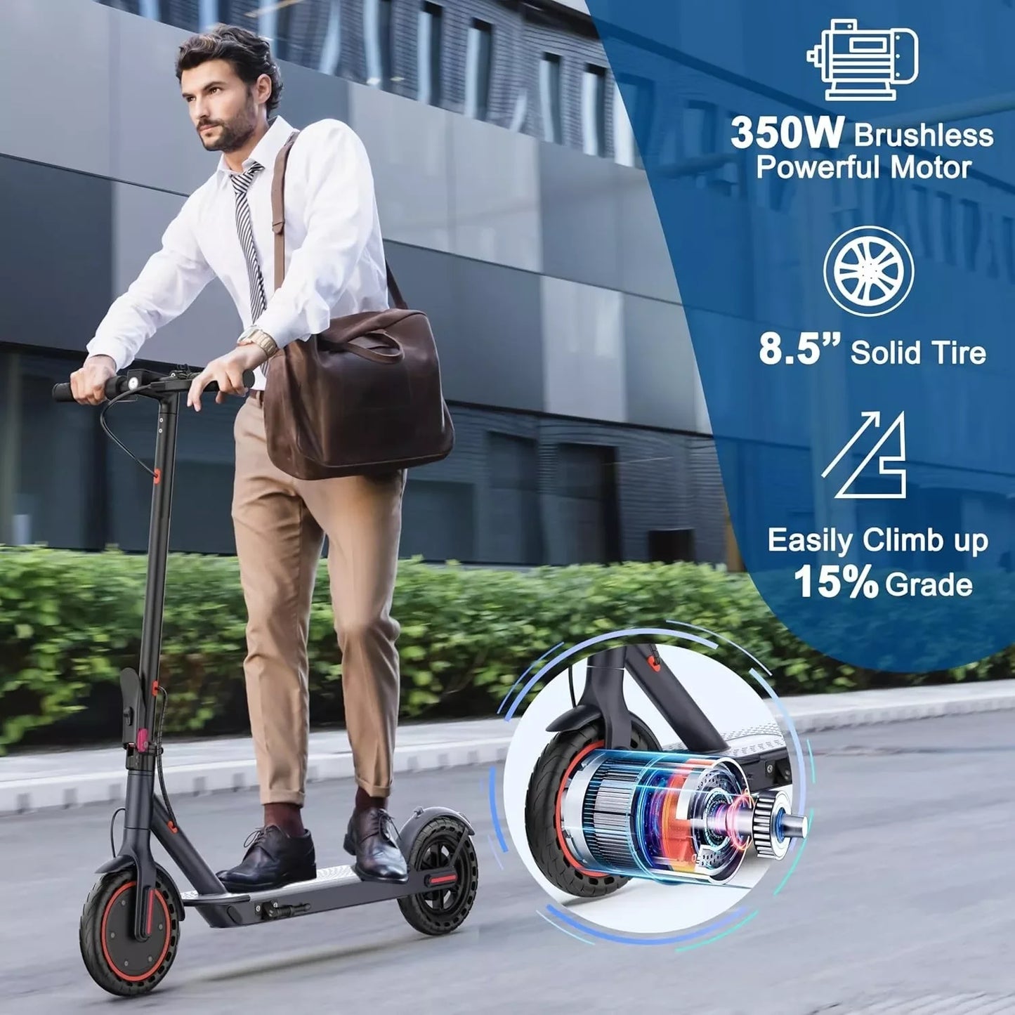 LADPED LP60 350W 5.2AH 19MPH Folding Electric Scooter