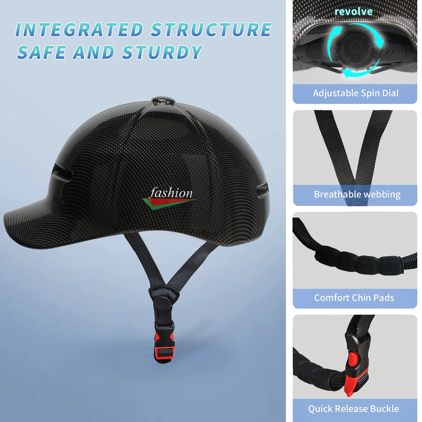 GUDOOK Adult Baseball Cap Style Bike Helmet