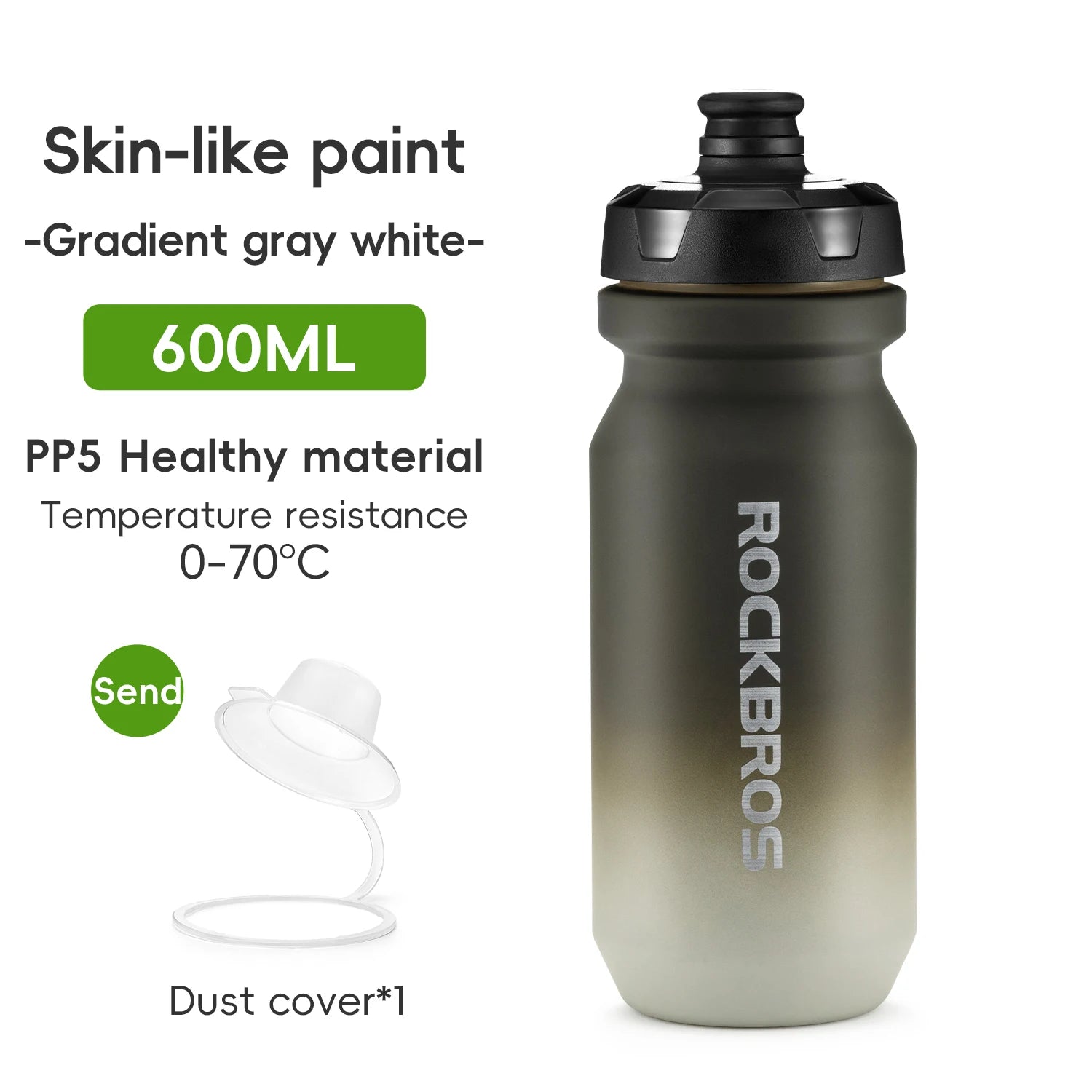 ROCKBROS 600/750ml Lightweight Sports Cycling Water Bottle - The Wright Bikes