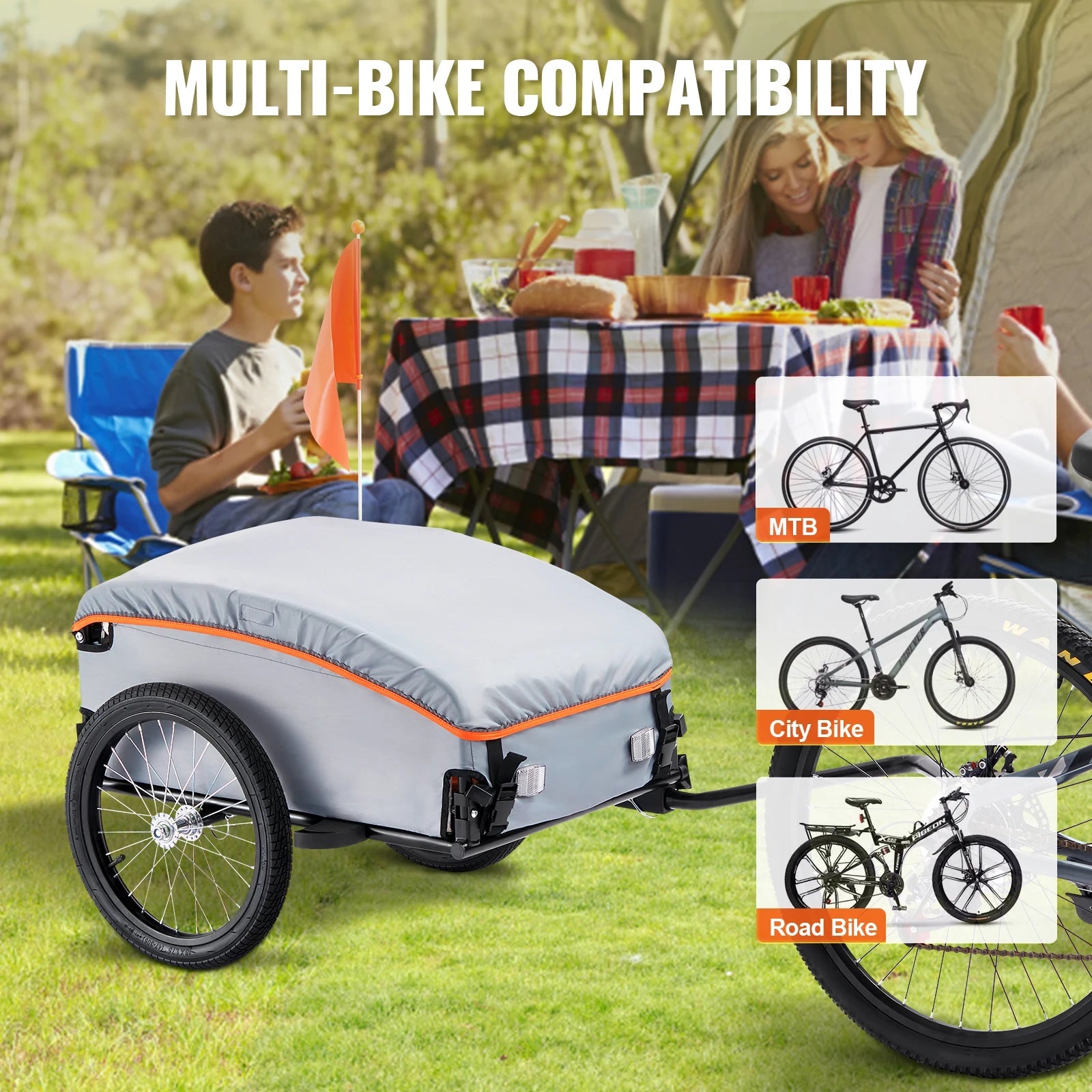 VEVOR Waterproof 20" Bike Cargo Trailer - The Wright Bikes