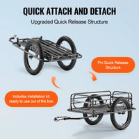 VEVOR High - Capacity 20" Bike Cargo Trailer - The Wright Bikes