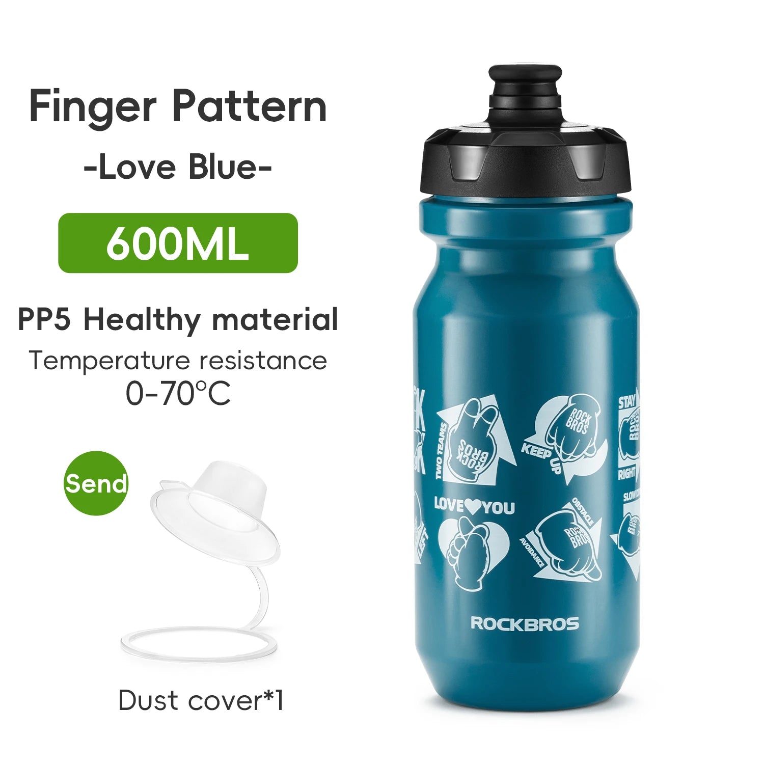 ROCKBROS 600/750ml Lightweight Sports Cycling Water Bottle - The Wright Bikes