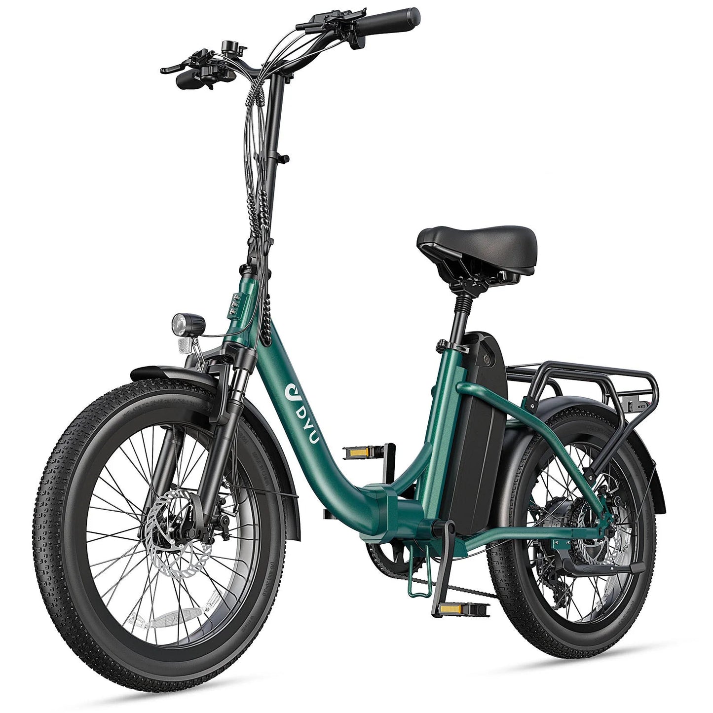 Bicicleta eléctrica de ciudad plegable de neumáticos anchos DYU C9 1000W 20 pulgadas