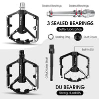 WEST BIKING Waterproof Non-Slip Bicycle Pedals The Wright Bikes