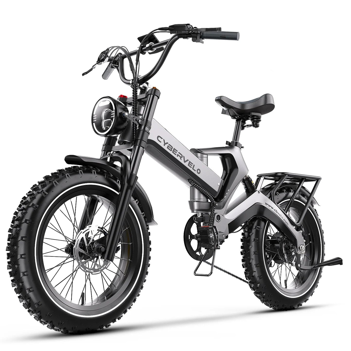 CYBERVELO EK6 2000W 8 - Speed Fat Tire Folding E - Bike - The Wright Bikes