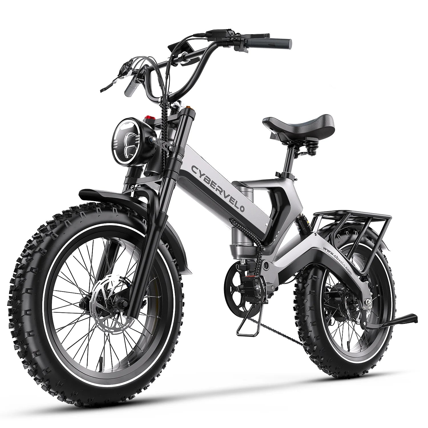 CYBERVELO EK6 2000W 8 - Speed Fat Tire Folding E - Bike - The Wright Bikes