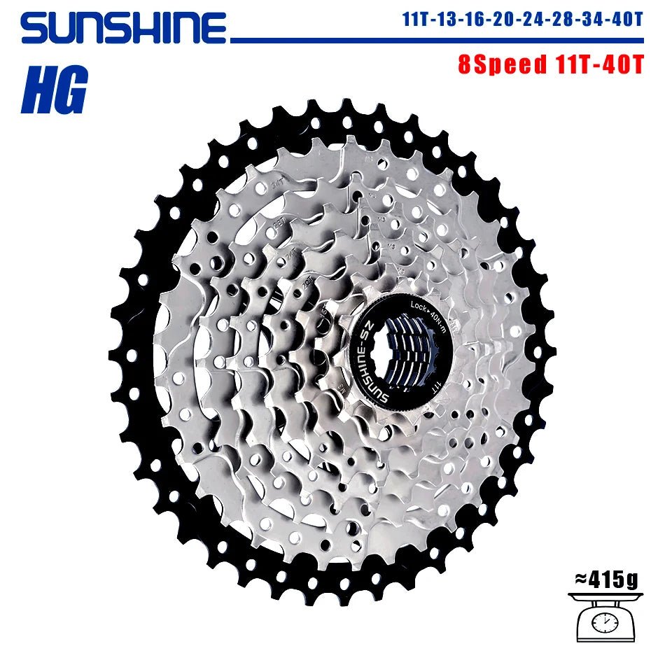 SUNSHINE Bicycle Cassette 8/9/10/11/12Speed Freewheel HG Structure Sprocket 32/36T/40T/42T/46T/50T/52T Flywheel For SHIMANO/SRAM - The Wright Bikes