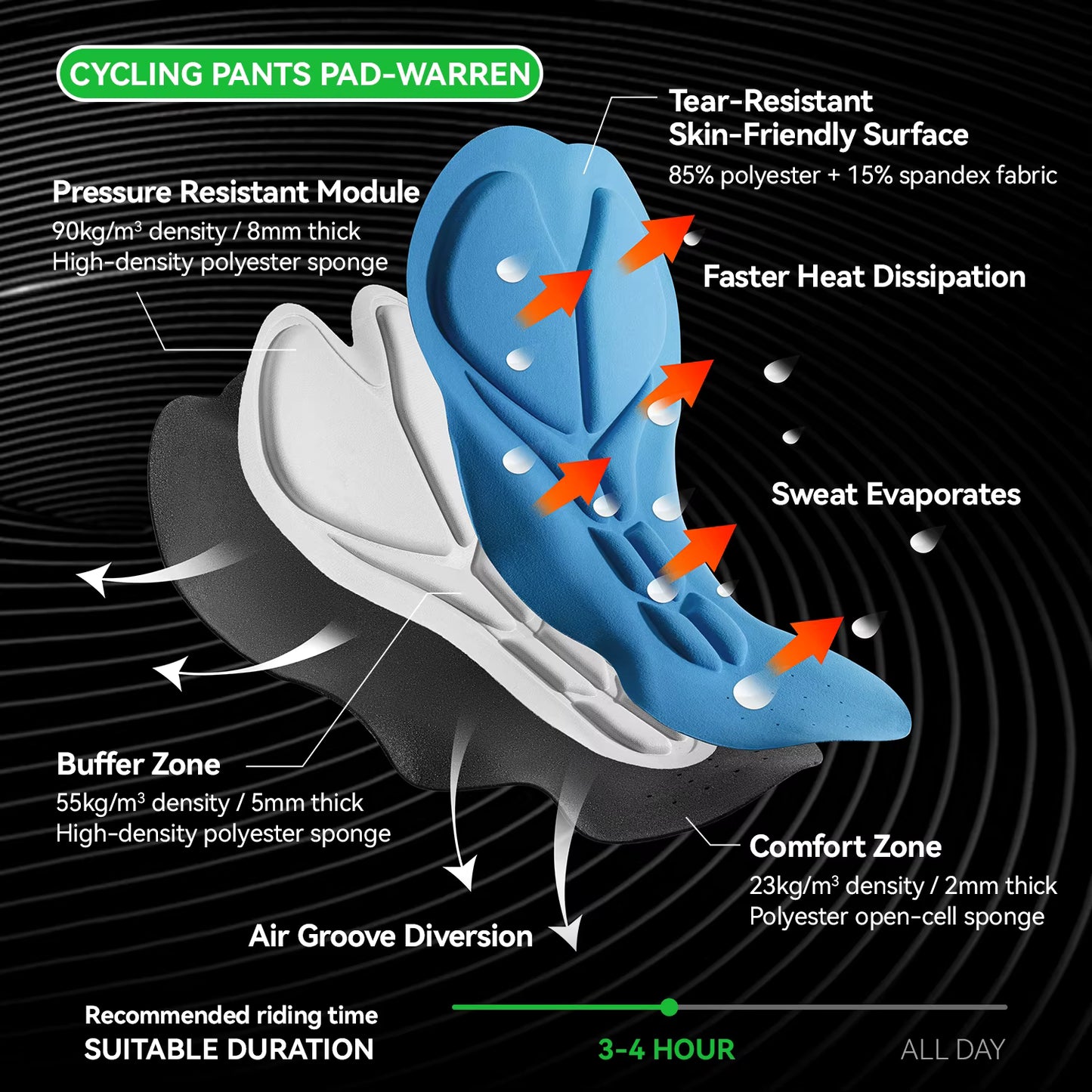 ROCKBROS MTB Shockproof Summer Cycling Shorts