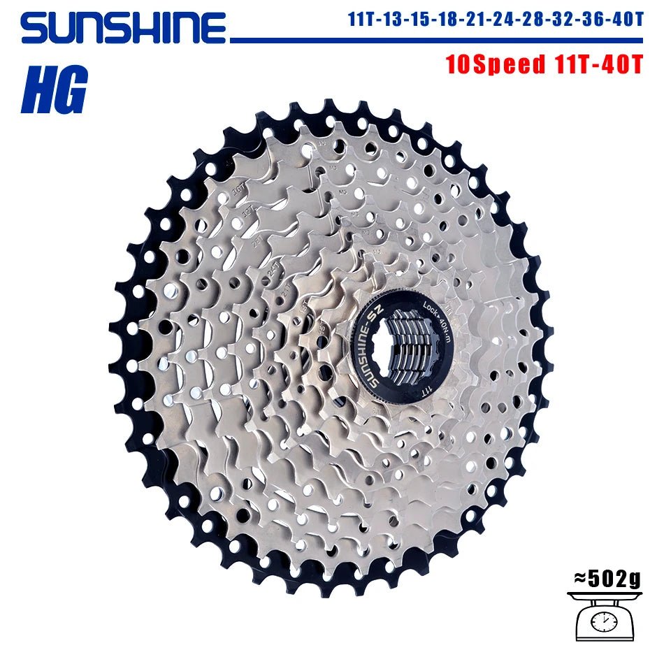 SUNSHINE Bicycle Cassette 8/9/10/11/12Speed Freewheel HG Structure Sprocket 32/36T/40T/42T/46T/50T/52T Flywheel For SHIMANO/SRAM - The Wright Bikes