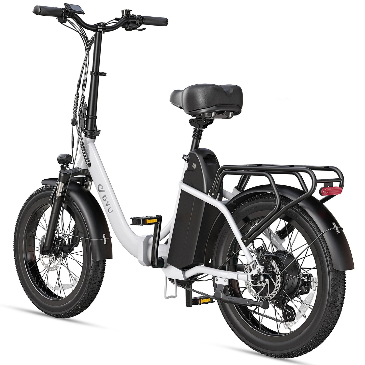 Bicicleta eléctrica de ciudad plegable de neumáticos anchos DYU C9 1000W 20 pulgadas