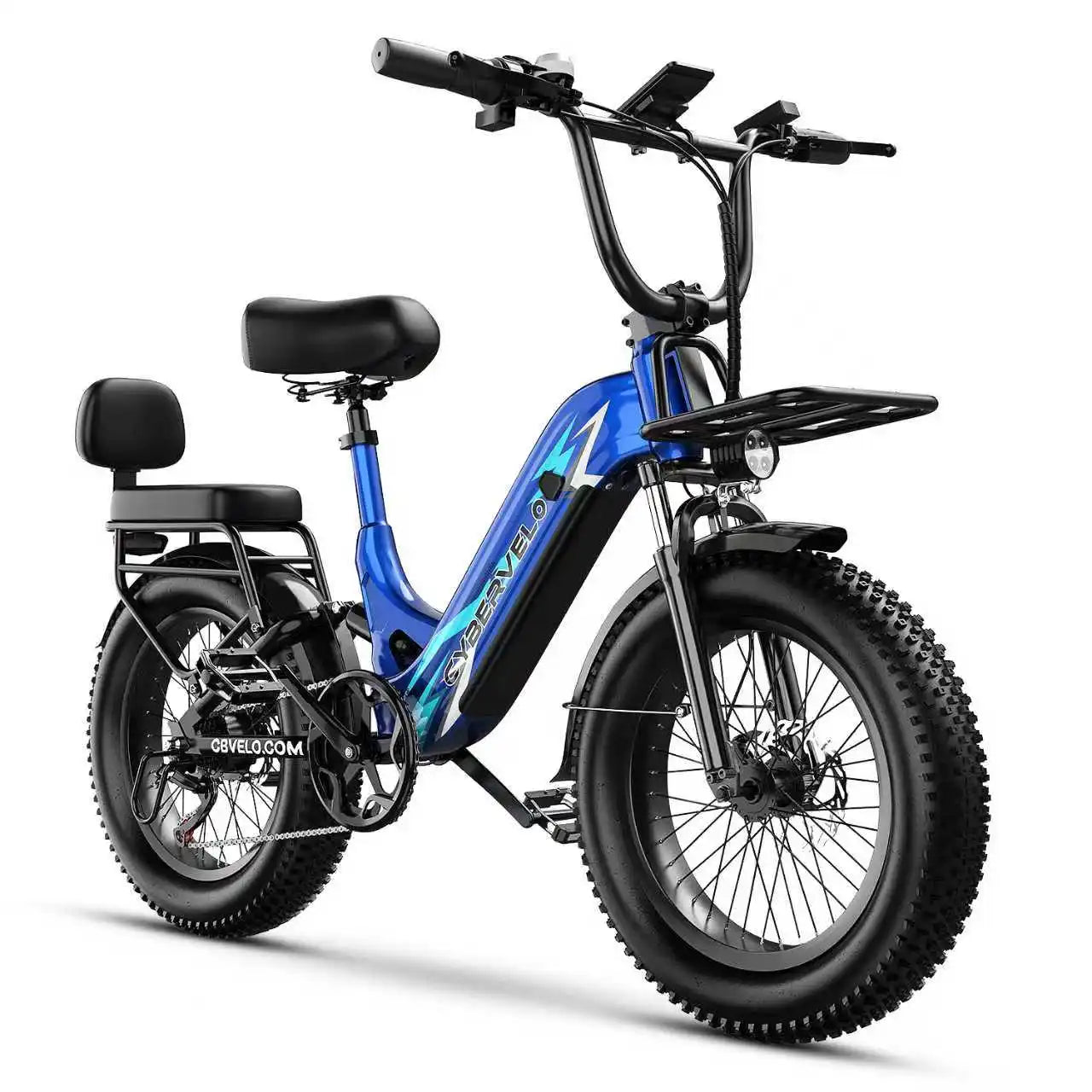 CYBERVELO EK12 750W 20" Fat Tire Cargo E - Bike - The Wright Bikes