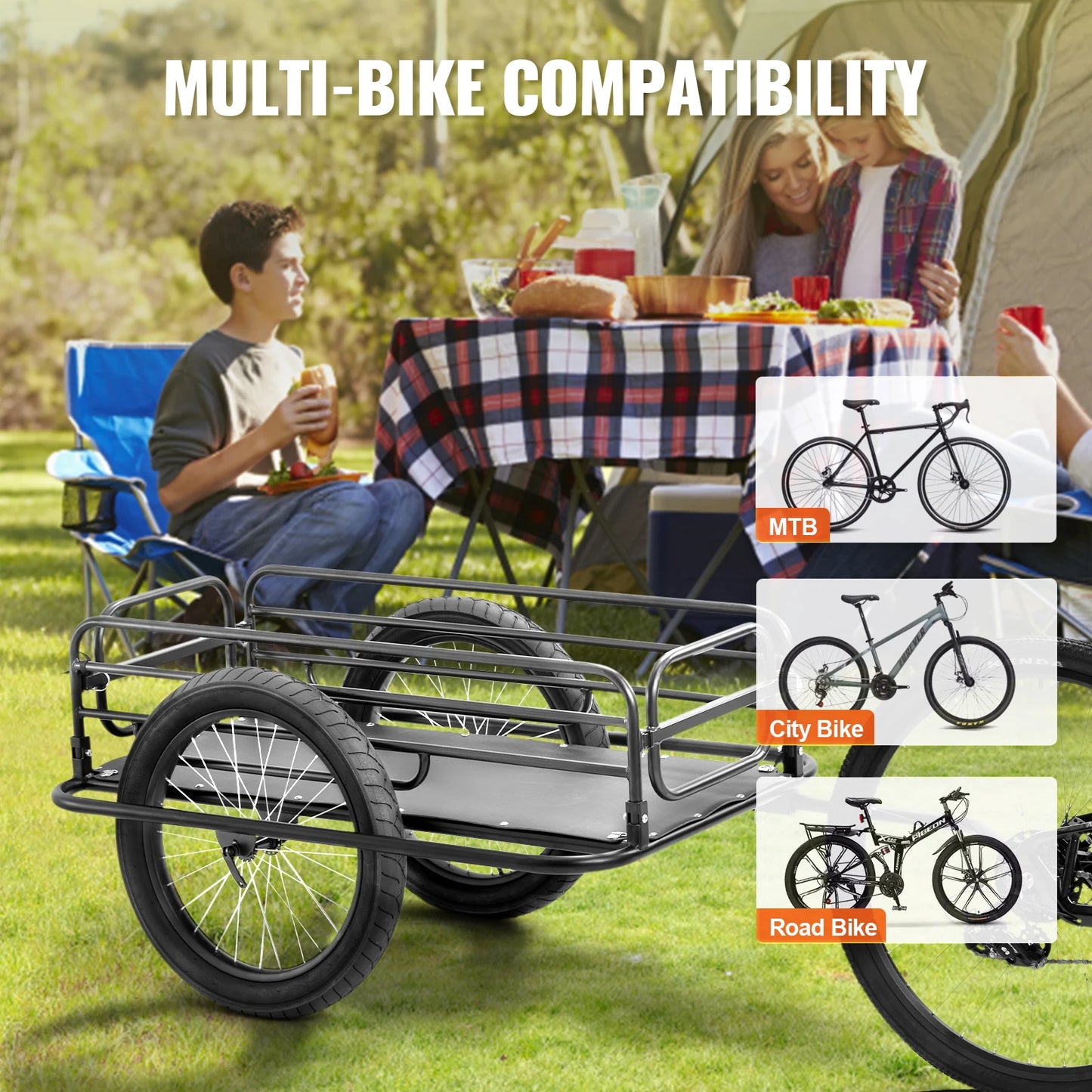 VEVOR High - Capacity 20" Bike Cargo Trailer - The Wright Bikes