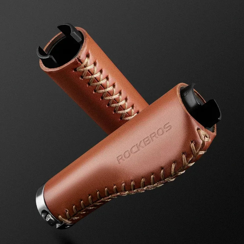 ROCKBROS Premium Leather Bicycle Handlebar Grip