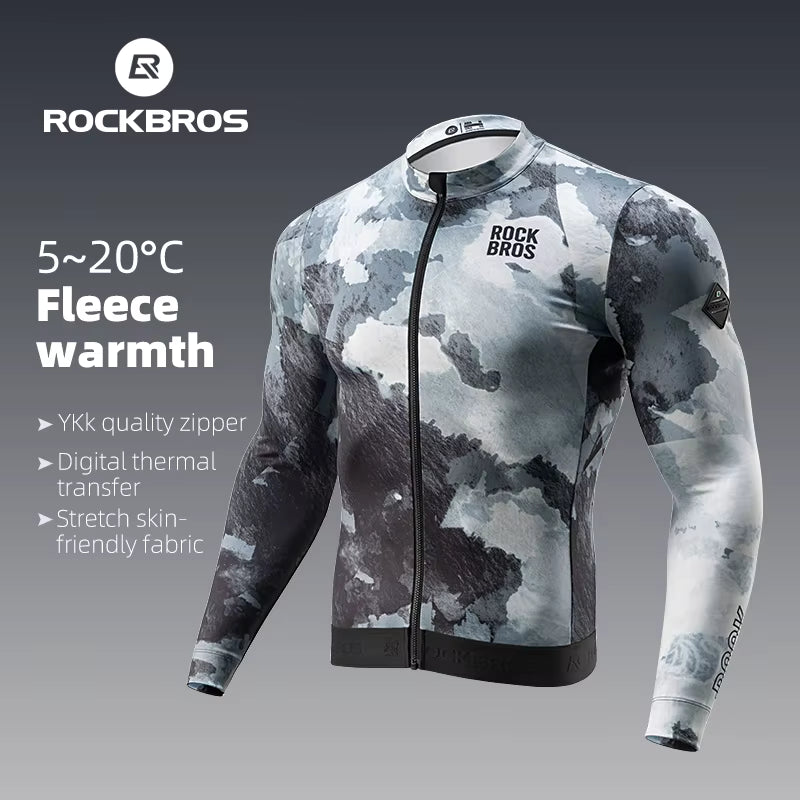 ROCKBROS Autumn Winter Long Sleeve Cycling Jersey