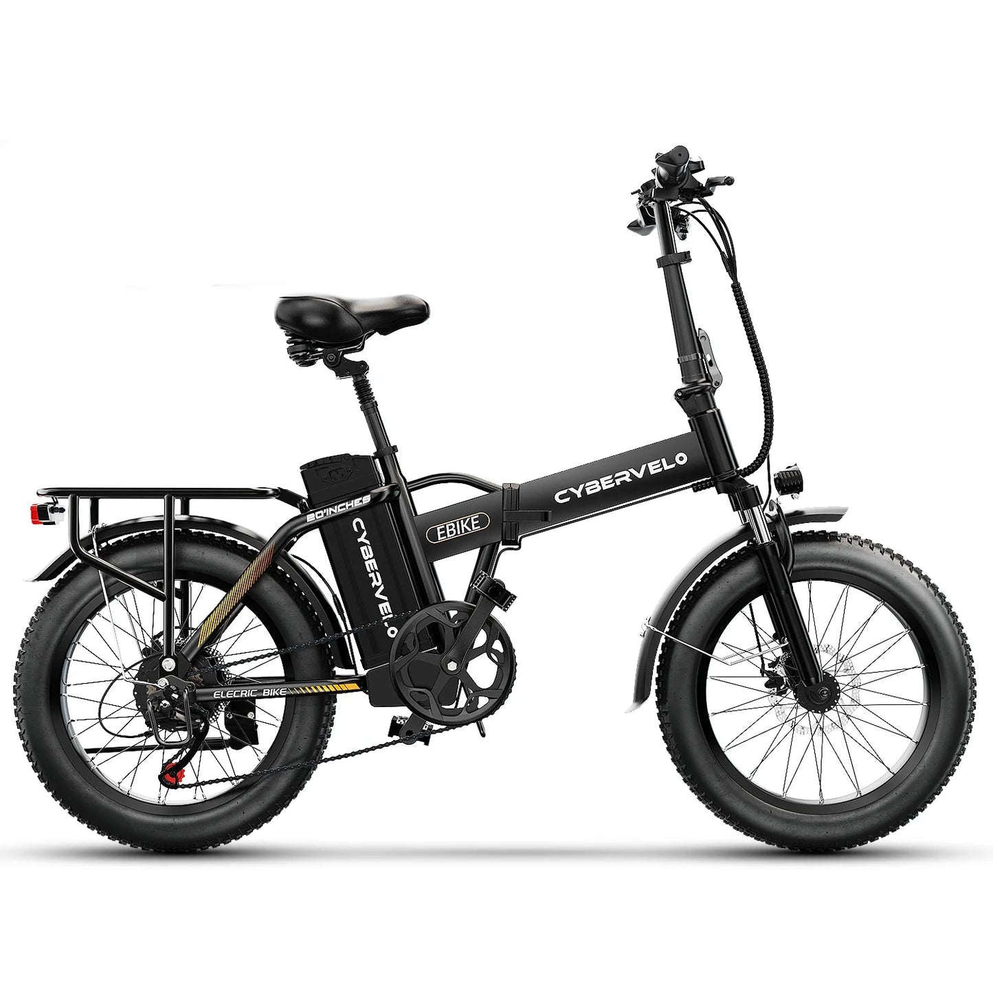 CYBERVELO EK4 1000W 7 - Speed Fat Tire Folding E - Bike - The Wright Bikes
